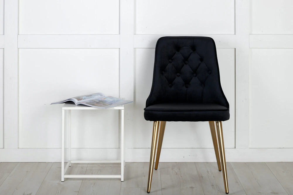 Venture Home Valgomojo kėdės Velvet Deluxe, 2vnt., juodos, aksomas