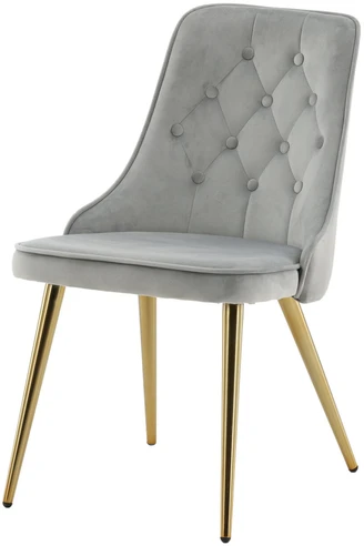 Venture Design Valgomasis kėdė, aksominis prabangus modelis, 66x50x88.5 cm, pilka