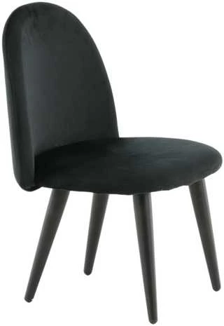 Venture Design Valgomasis kėdė, aksominis XXS 2 vnt., 40x42x60 cm, juoda