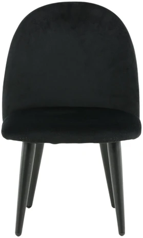 Venture Design Valgomasis kėdė, aksominis XXS 2 vnt., 40x42x60 cm, juoda