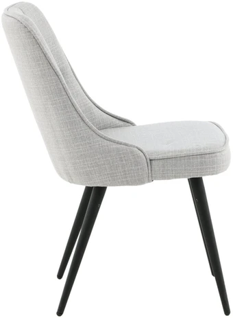 Venture Design Valgomasis kėdė, aksominis prabangus, 66x50x88,5 cm, pilka