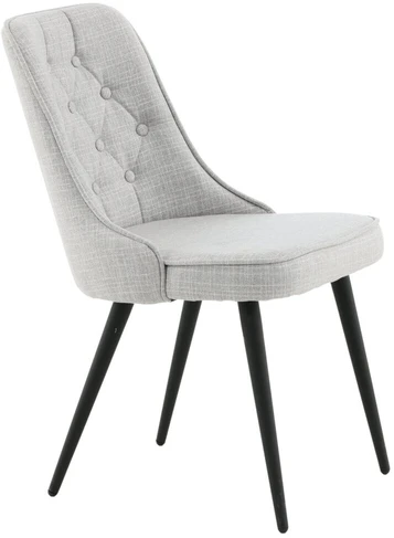 Venture Design Valgomasis kėdė, aksominis prabangus, 66x50x88,5 cm, pilka