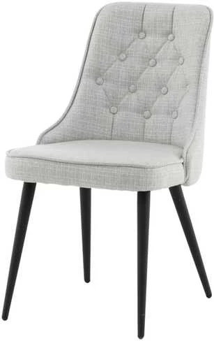 Venture Design Valgomasis kėdė, aksominis prabangus, 66x50x88,5 cm, pilka
