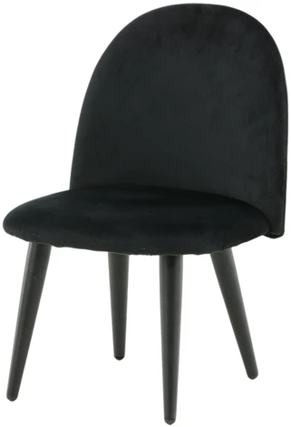 Venture Design Valgomasis kėdė, aksominis XXS 2 vnt., 40x42x60 cm, juoda