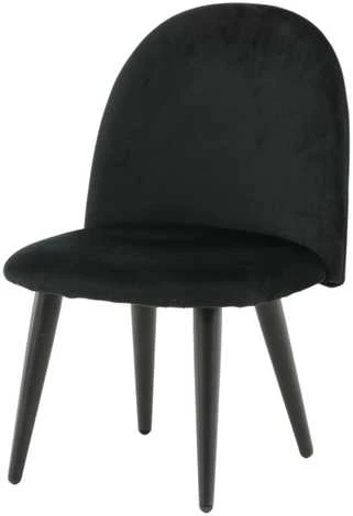 Venture Design Valgomasis kėdė, aksominis XXS 2 vnt., 40x42x60 cm, juoda