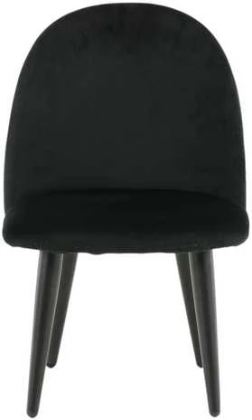 Venture Design Valgomasis kėdė, aksominis XXS 2 vnt., 40x42x60 cm, juoda