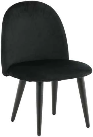 Venture Design Valgomasis kėdė, aksominis XXS 2 vnt., 40x42x60 cm, juoda
