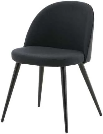 Venture Design Venture Home Valgomojo kėdės Velvet, 2vnt., juodos, poliesteris