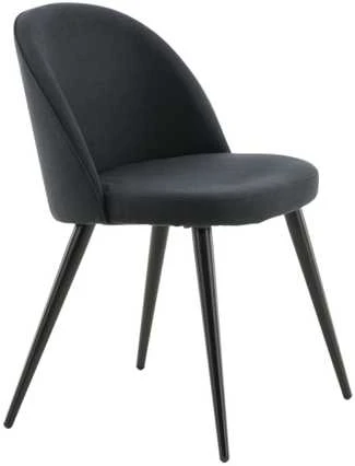 Venture Design Venture Home Valgomojo kėdės Velvet, 2vnt., juodos, poliesteris
