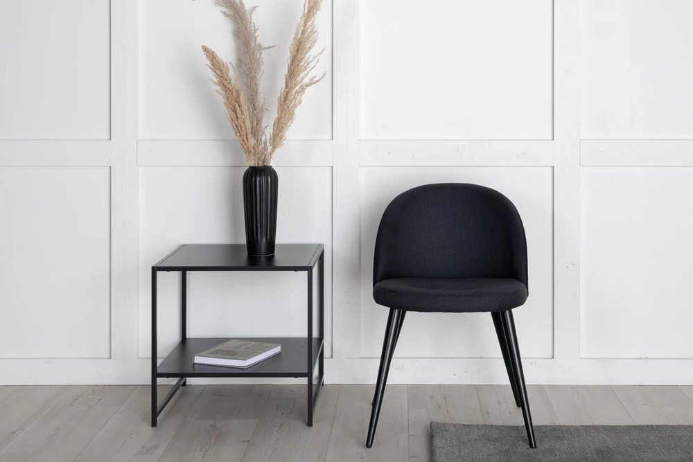 Venture Design Venture Home Valgomojo kėdės Velvet, 2vnt., juodos, poliesteris