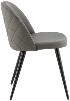 Venture Design Valgomasis kėdė, aksomo audinys, 57x76.5x50 cm, pilka