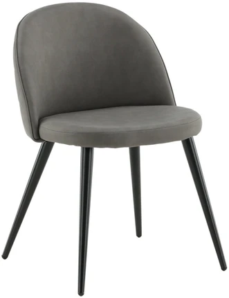 Venture Design Valgomasis kėdė, aksomo audinys, 57x76.5x50 cm, pilka