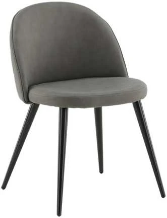 Venture Design Valgomasis kėdė, aksomo audinys, 57x76.5x50 cm, pilka