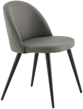 Venture Design Valgomasis kėdė, aksomo audinys, 57x76.5x50 cm, pilka