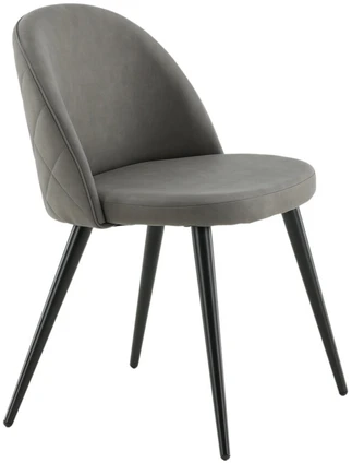 Venture Design Valgomasis kėdė, aksomo audinys, 57x76.5x50 cm, pilka