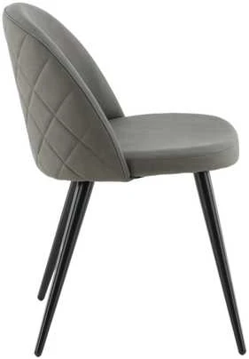 Venture Design Valgomasis kėdė, aksomo audinys, 57x76.5x50 cm, pilka