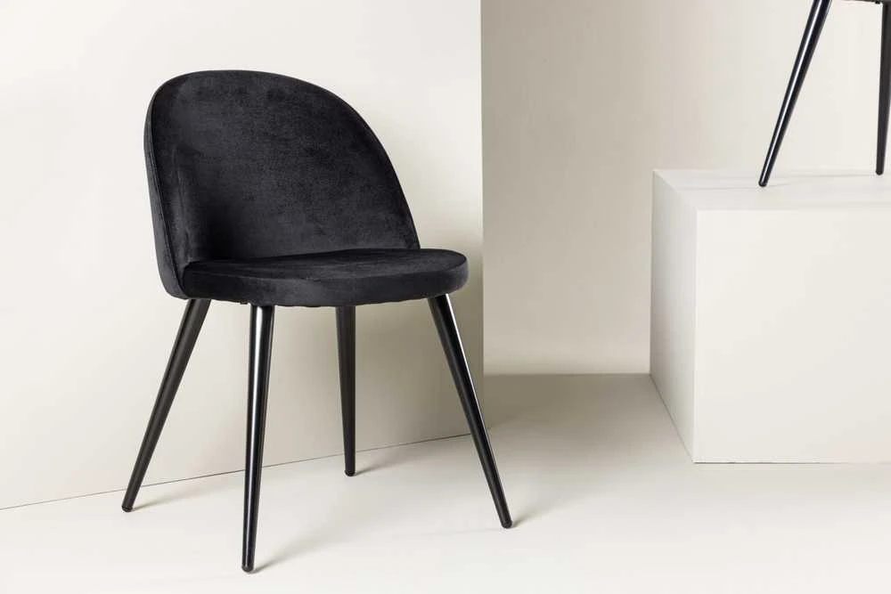 Venture Design Venture Home Valgomojo kėdės Velvet, 2vnt., juodos spalvos, aksomas