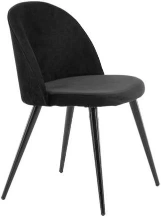 Venture Design Venture Home Valgomojo kėdės Velvet, 2vnt., juodos spalvos, aksomas