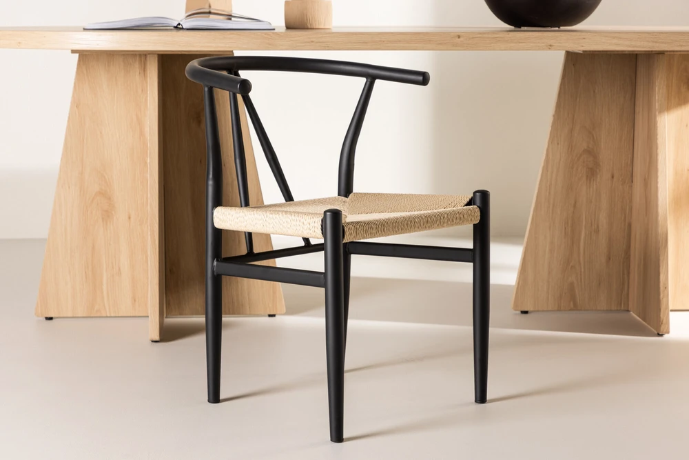 Venture Design Valgomasis kėdė, Alfons, 58x54.5x72 cm, Juoda
