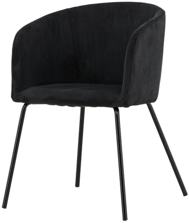 Venture Design Valgomasis kėdė, Berit, 56x52x78 cm, Juoda