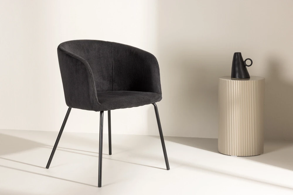 Venture Design Valgomasis kėdė, Berit, 56x52x78 cm, Juoda