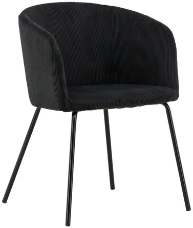 Venture Design Valgomasis kėdė, Berit, 56x52x78 cm, Juoda
