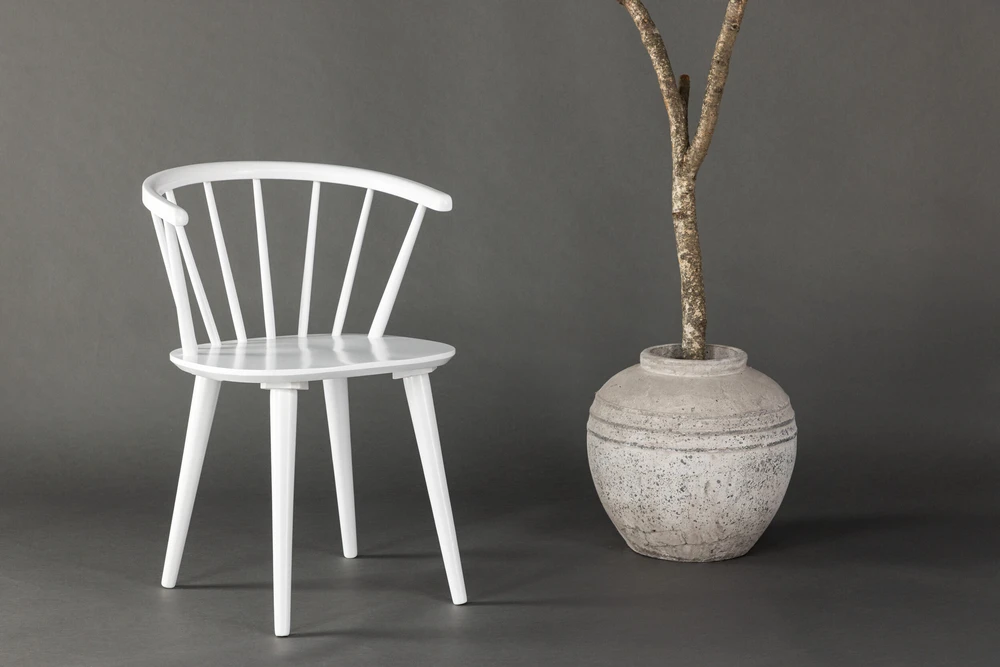 Venture Design Valgomasis kėdė, Bobby 2 vnt., 53x55x76 cm, Balta