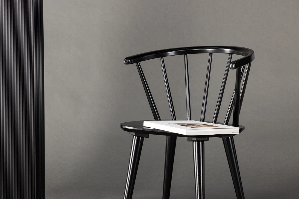 Venture Design Valgomasis kėdė, Bobby, 53x55x76 cm, Juoda