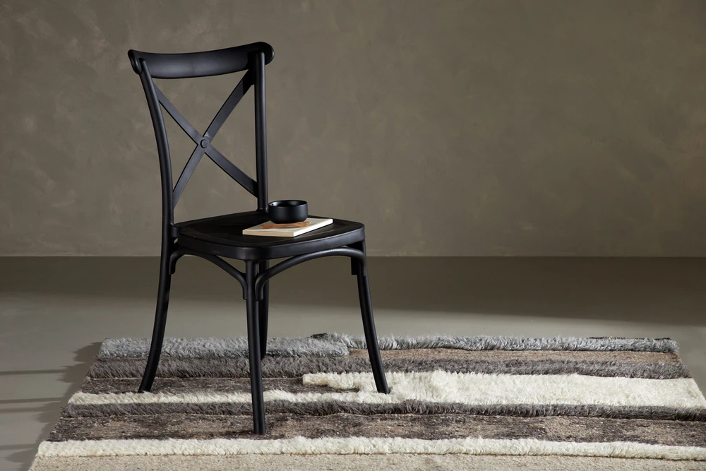 Venture Design Valgomasis kėdė, Crosett, 55x52x90 cm, juoda