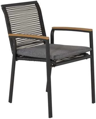 Venture Design Valgomasis kėdė, Dallas 2 vnt., 63.5x57x83.5 cm, Juoda