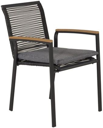 Venture Design Valgomasis kėdė, Dallas 2 vnt., 63.5x57x83.5 cm, Juoda