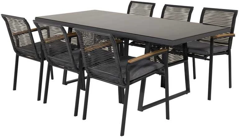Venture Design Valgomasis kėdė, Dallas 2 vnt., 63.5x57x83.5 cm, Juoda