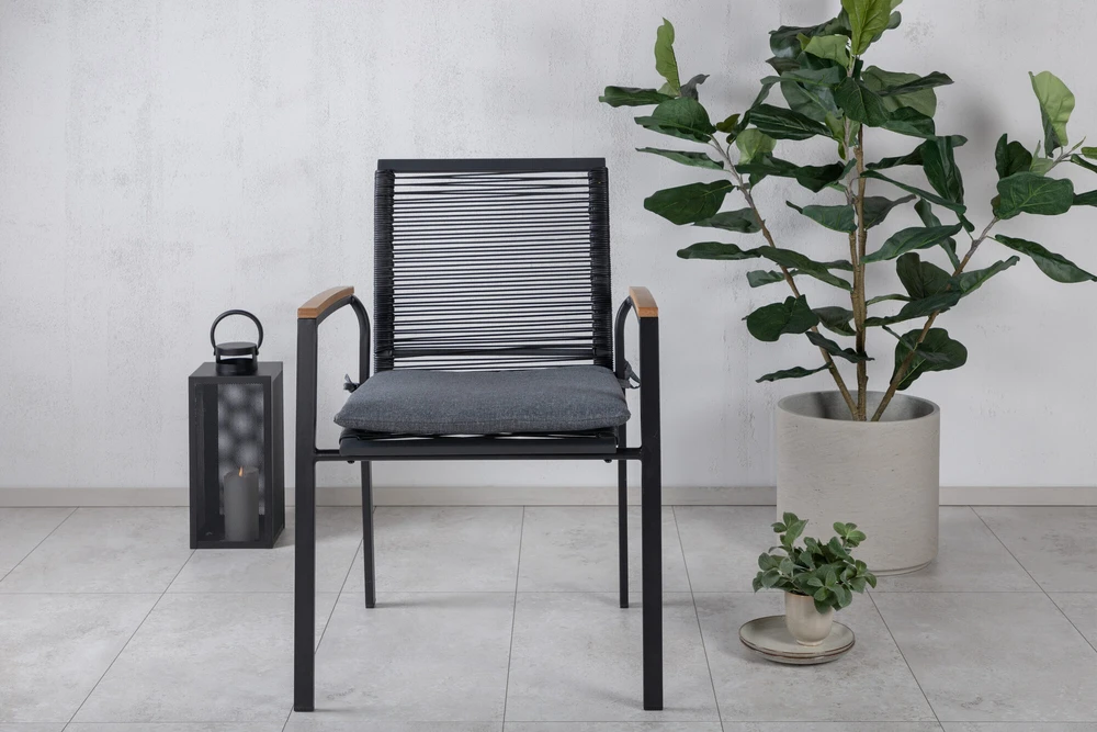 Venture Design Valgomasis kėdė, Dallas 2 vnt., 63.5x57x83.5 cm, Juoda