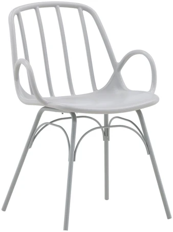 Venture Design Valgomasis kėdė, Dyrön, 59x55x81 cm, šviesiai pilka