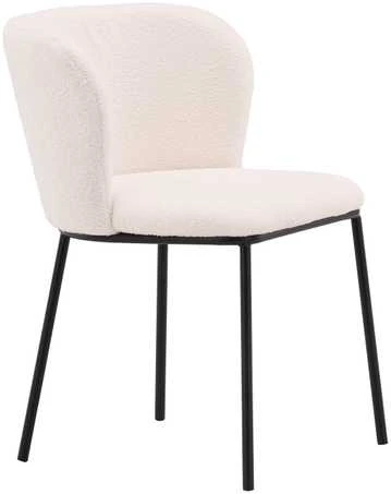 Venture Design Valgomasis kėdė, Edina, 56x55x76 cm, Balta