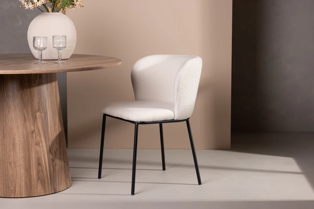 Venture Design Valgomasis kėdė, Edina, 56x55x76 cm, Balta