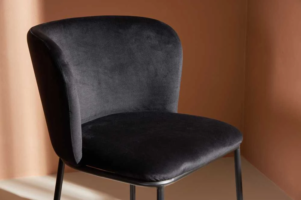 Venture Design Valgomasis kėdė, Edina, 56x58x76 cm, Juoda