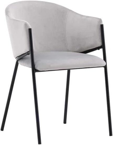 Venture Design Valgomasis kėdė, Evelina 2 vnt., 62x54x80 cm, pilka