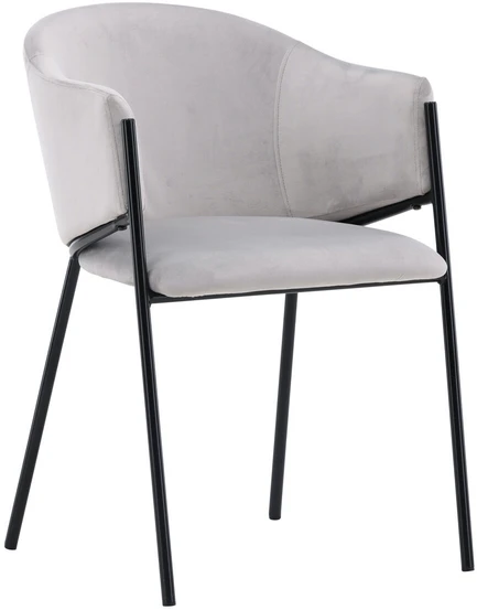 Venture Design Valgomasis kėdė, Evelina 2 vnt., 62x54x80 cm, pilka