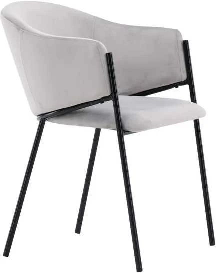 Venture Design Valgomasis kėdė, Evelina 2 vnt., 62x54x80 cm, pilka