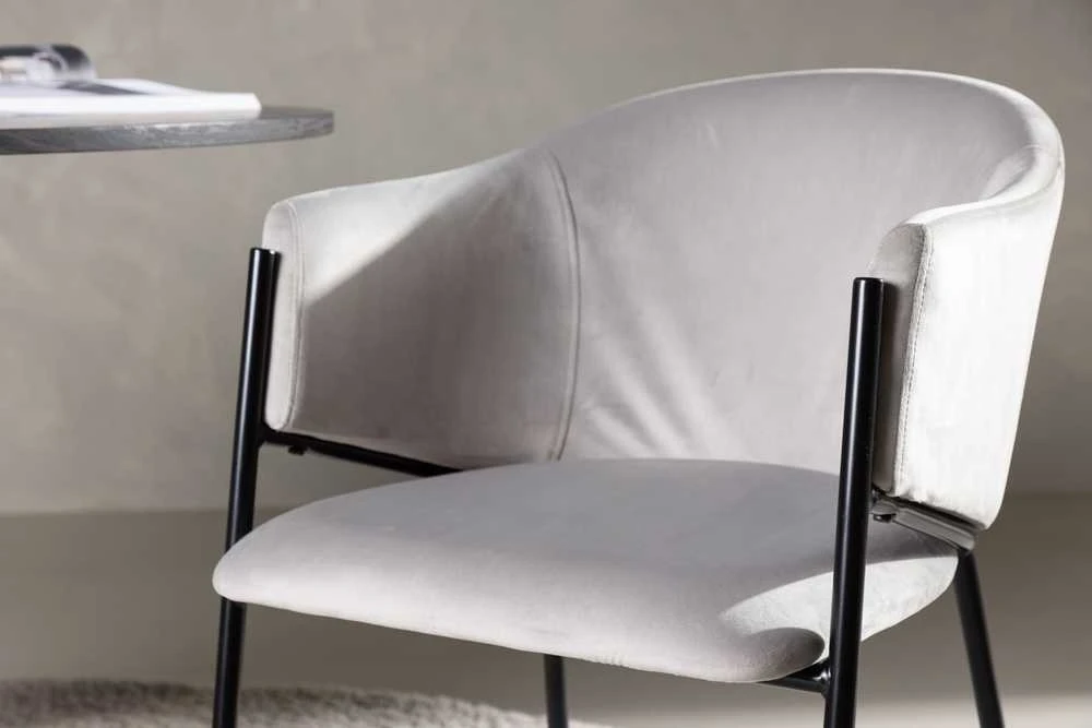 Venture Design Valgomasis kėdė, Evelina 2 vnt., 62x54x80 cm, pilka