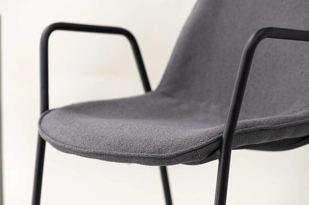 Venture Design Valgomasis kėdė, Klädesholmen 2 vnt., 60x56x80 cm, Tamsiai pilka