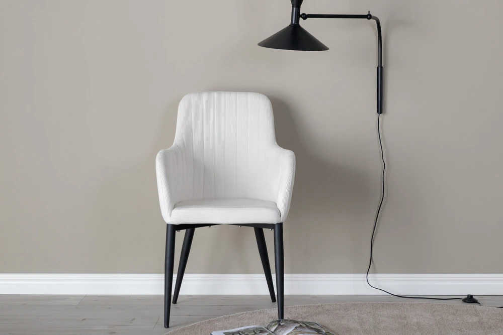 Venture Design Valgomasis kėdė, Komfortas Manchesteris 2 vnt., 93x57 cm, kreminė spalva