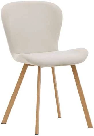 Venture Design Valgomasis kėdė, Lilja 2 vnt., 50x48x80 cm, kreminė spalva