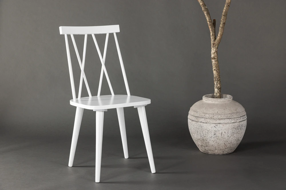 Venture Design Valgomasis kėdė, Mariette, 50x43x88 cm, Balta
