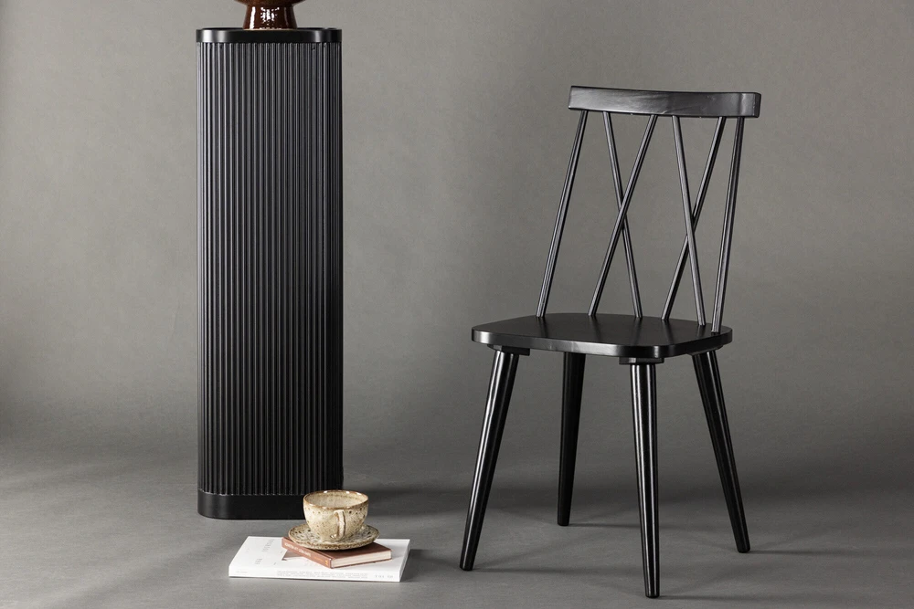 Venture Design Valgomasis kėdė, Mariette, 50x43x88 cm, juoda