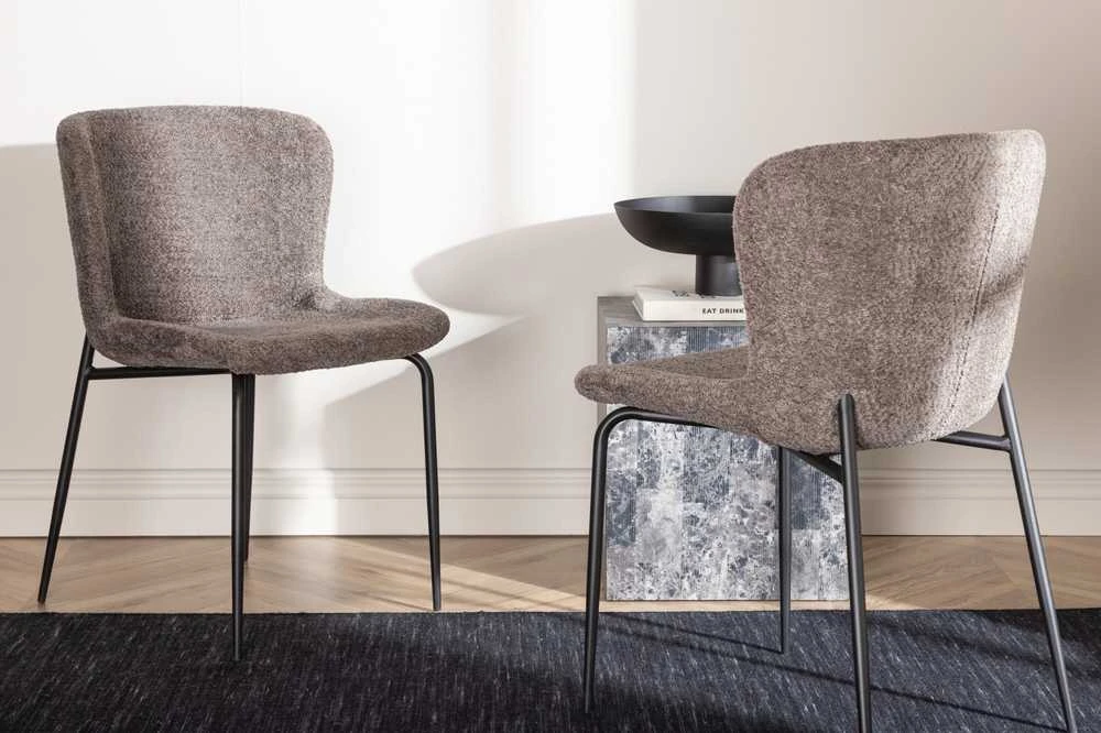 Venture Design Valgomasis kėdė, Modesto 2 vnt., 54x48x79.5 cm, Tamsiai pilka