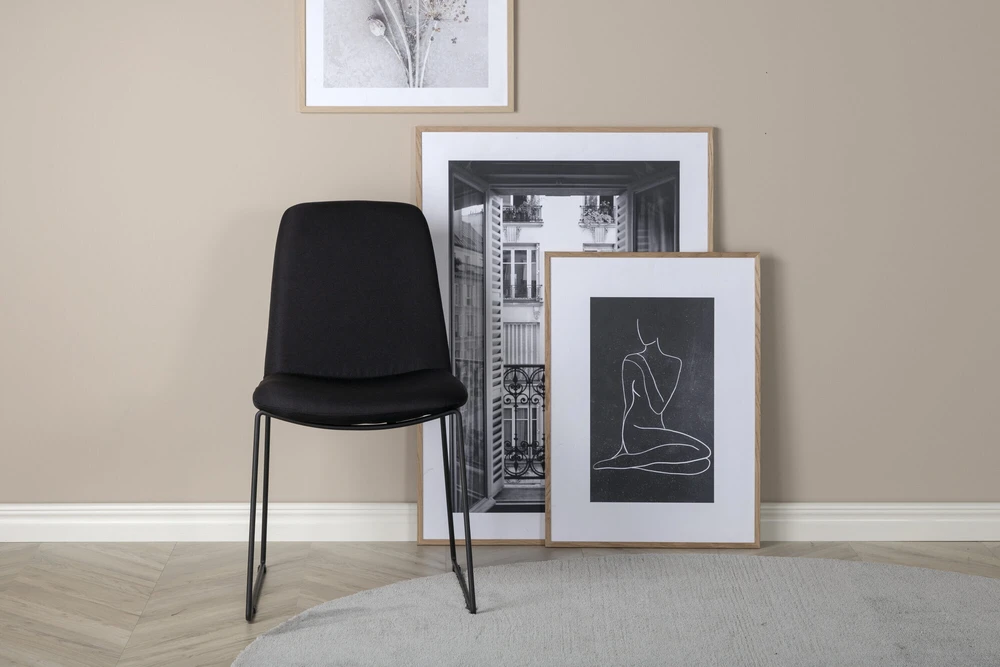 Venture Design Valgomasis kėdė, Muce, 63x43x84 cm, Juoda
