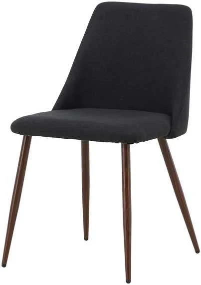 Venture Design Valgomasis kėdė, Nakties 2 vnt. - Plieninis su Mokos 3D popieriumi / Juoda linas, Juoda