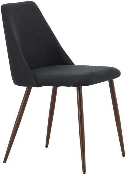 Venture Design Valgomasis kėdė, Nakties 2 vnt. - Plieninis su Mokos 3D popieriumi / Juoda linas, Juoda